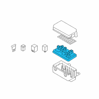 OEM Chevrolet Relay & Fuse Plate Diagram - 96943693