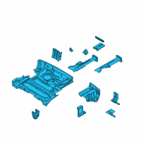 OEM BMW Z3 Trunk Floor Diagram - 41-12-8-398-671