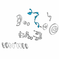 OEM 2013 Honda Crosstour Sensor Assembly, Left Front Diagram - 57455-TP6-A01