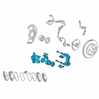 OEM Honda Crosstour Caliper Sub-Assembly, Left Front Diagram - 45019-T0G-000