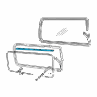 OEM 2002 Dodge Ram 1500 Van Hinge Glass Diagram - 55074712