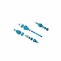 OEM 2008 Cadillac STS Rear Wheel Drive Shaft Kit Diagram - 19302205