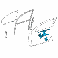 OEM 2002 Lexus LS430 Regulator Sub-Assy, Front Door Window, LH Diagram - 69802-50030