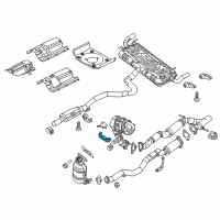 OEM 2015 Chrysler Town & Country Bracket-Catalytic Converter Diagram - 68051880AC