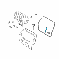 OEM 2009 Hyundai Tucson Lifter-Tail Gate Glass Diagram - 87170-2E020