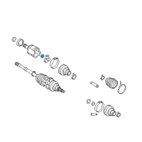 OEM 2009 Pontiac Vibe Ring, Rear Wheel Drive Shaft Tri-Pot Joint Spider Retainer Diagram - 19183735