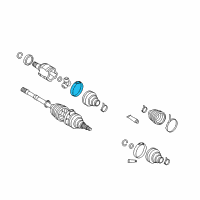 OEM 2010 Pontiac Vibe Clamp, Rear Wheel Drive Shaft Tri-Pot Joint Boot Inner Diagram - 19183731