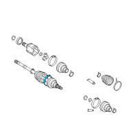 OEM 2010 Pontiac Vibe Clamp, Rear Wheel Drive Shaft Cv Joint Boot Outer Diagram - 19183733