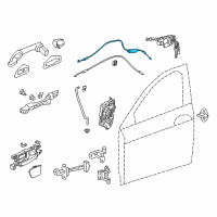 OEM 2014 Honda Accord Cable, Front Inside Handle Diagram - 72131-T3L-A01