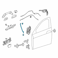 OEM 2016 Honda Accord Rod Set, R. FR. Door Latch Diagram - 72113-T3L-305