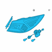 OEM 2020 Hyundai Elantra Lamp Assembly-Rear Comb Outside, RH Diagram - 92402-F2610