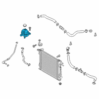 OEM 2018 Hyundai Tucson Radiator Reservoir Assembly Diagram - 25431-D3600