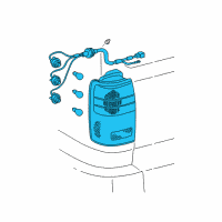 OEM 2000 Toyota 4Runner Tail Lamp Assembly Diagram - 81560-35120