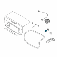 OEM 2001 Ford Focus Lock Cylinder Diagram - YS4Z-5443505-BB