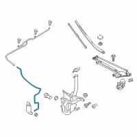 OEM 2018 Lincoln MKZ Washer Hose Diagram - HS7Z-17A605-A