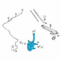 OEM Lincoln Washer Reservoir Diagram - HS7Z-17618-A