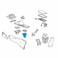 OEM Toyota C-HR Rear Cup Holder Diagram - 55619-F4010