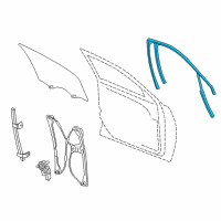 OEM 2014 Cadillac XTS Run Weatherstrip Diagram - 23191932