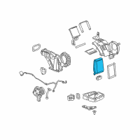 OEM 2008 GMC Yukon XL 1500 Evaporator Core Diagram - 15225889