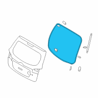 OEM 2011 Hyundai Santa Fe Weatherstrip-Tail Gate Opening Diagram - 87321-0W000