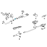 OEM 2019 Cadillac XT5 Center Muffler Gasket Diagram - 23161602