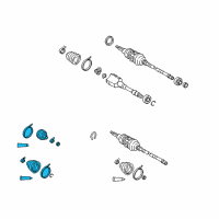 OEM 2008 Lexus LS600h Boot Kit, Front Drive Shaft, In & Outboard, RH Diagram - 04427-50020