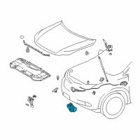 OEM Lexus RX450h Hood Lock Assembly Diagram - 53510-0E021