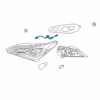 OEM Hyundai Genesis Coupe Holder & Wiring Assembly Diagram - 92430-2M500