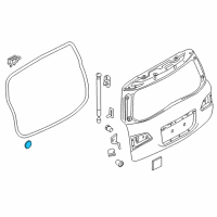 OEM 2018 Nissan Armada Protector-Trunk Lid Lock Diagram - 60895-1M100