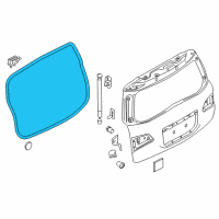 OEM 2021 Nissan Armada Weatherstrip-Back Door Opening Diagram - 90832-1LA0C