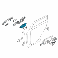 OEM 2009 Nissan Murano Door Inside Handle Assembly, Passenger Side Diagram - 80670-1AN0A