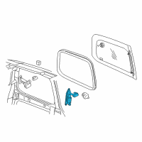 OEM 2000 Chevrolet Venture Latch Asm-Body Side Rear Window Diagram - 15218662