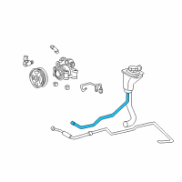 OEM 2005 Lincoln LS Upper Return Hose Diagram - XW4Z-3A713-AC