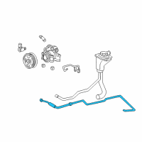 OEM Lincoln LS Pressure Hose Diagram - 1W4Z-3A719-BA