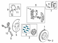 OEM 2021 Chevrolet Suburban Wheel Stud Diagram - 12451949