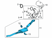 OEM 2020 Buick Encore GX Muffler & Pipe Assembly Diagram - 60004749