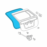 OEM 2006 Toyota Prius Lift Gate Weatherstrip Diagram - 67881-47012