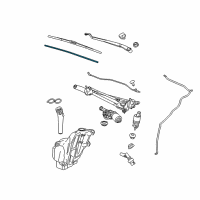 OEM 2015 Chevrolet Impala Wiper Blade Insert Diagram - 20980554