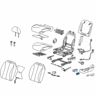 OEM 2010 Chevrolet Malibu Switch Asm-Driver Seat & Passenger Seat Lumbar Control Diagram - 20824523