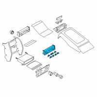 OEM 2014 BMW ActiveHybrid 7 Repair Kit, A/C Control Panel, Rear Cabin Diagram - 61-31-9-290-753