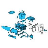 OEM 2019 Cadillac Escalade Console Assembly Diagram - 84340369