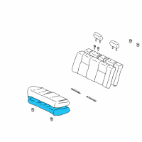 OEM 2003 Toyota Corolla Seat Cushion Pad Diagram - 71503-02090
