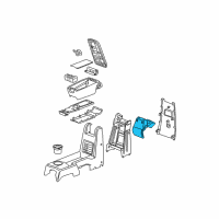 OEM 2008 Chevrolet Equinox Rear Cup Holder Diagram - 89044148