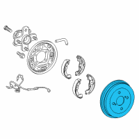 OEM 2013 Scion iQ Brake Drum Diagram - 42431-74010