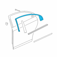 OEM 2008 Saturn Aura Molding Asm-Rear Side Door Window Upper Reveal Diagram - 20787837