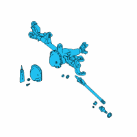 OEM 2003 Jeep Wrangler Axle-Service Front Diagram - 4864841AC