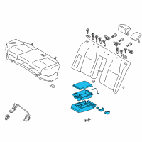 OEM 2016 Infiniti Q70 Rear Seat Armrest Assembly Diagram - 88700-1MA3D