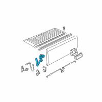 OEM 1989 GMC K3500 Pick Up Box End Gate Latch Assembly(W/ Cable) Diagram - 15724158