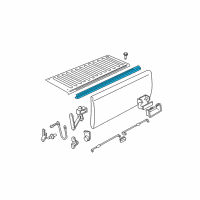 OEM 1991 Chevrolet K3500 Molding, Pick Up Box End Gate Liner Diagram - 15987635