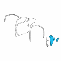 OEM 2009 Saturn Vue Window Regulator Diagram - 25926016